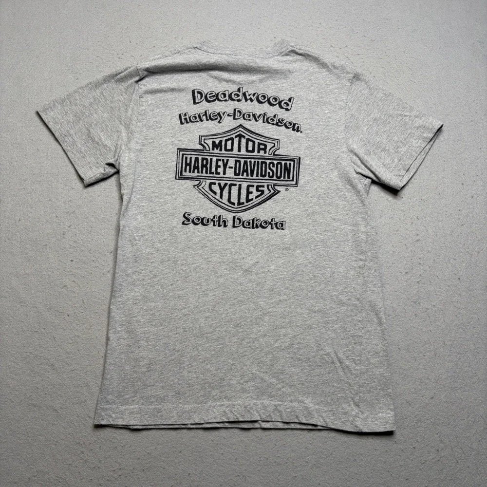 Harley-Davidson Graphic T-Shirt Kids Youth L Ride‎ Like The Wind Deadwood Y2K